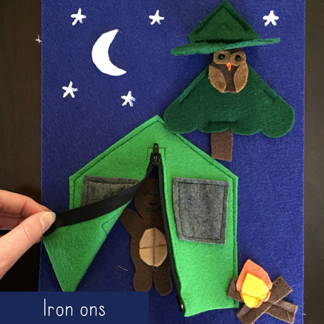 Camping Peek-a-Boo - Iron On Stars