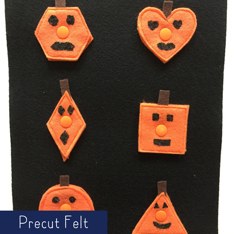 Pumpkin Shapes Matching - Precut Felt